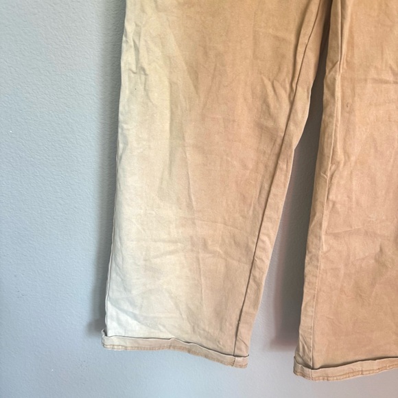 Backcountry Stoic Venture Embroidered Pocket Wide Leg Pants Tan Size 12 - Picture 3 of 8